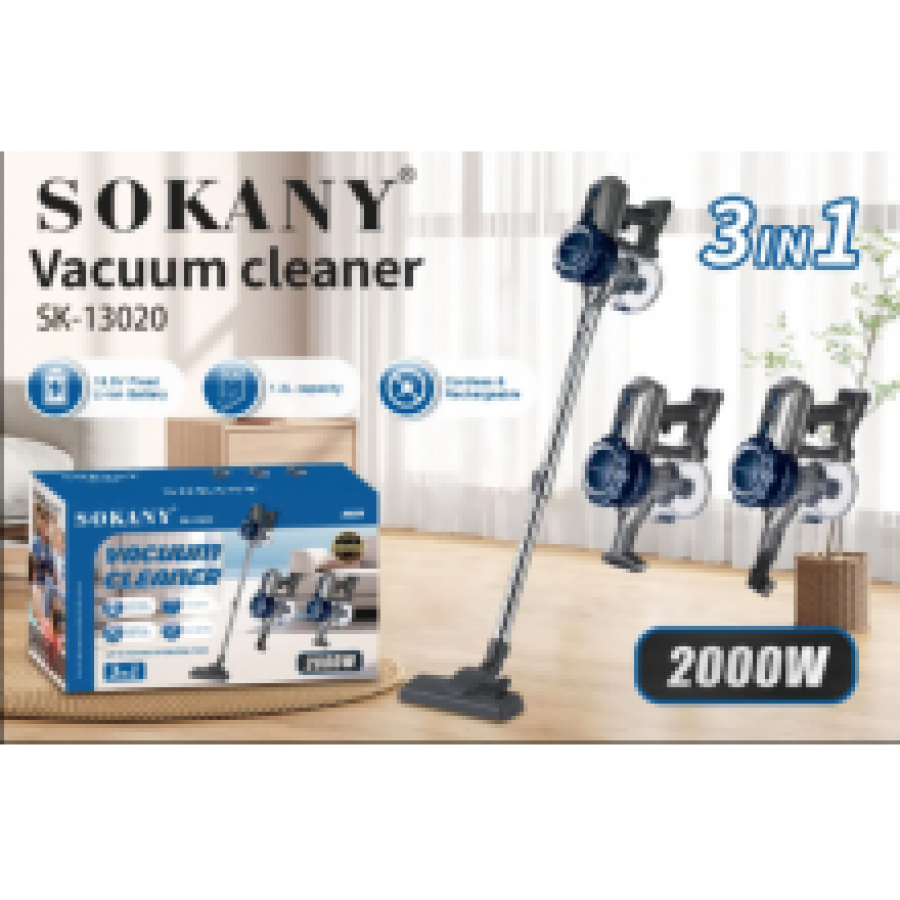 Пылесос вертикальный 2000Вт Sokany SK-13020 колбовой с циклонным фильтром