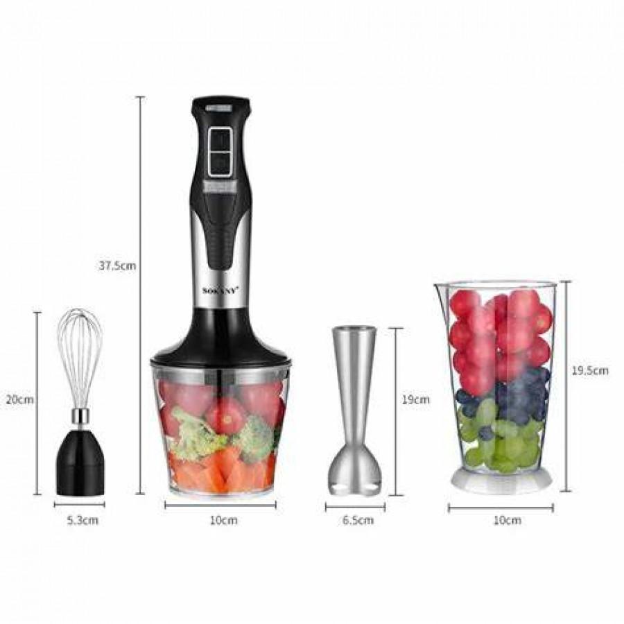 Занурювальний блендер Sokany SK-758-4 / 1000 Вт / Віночок та подрібнювач у комплекті