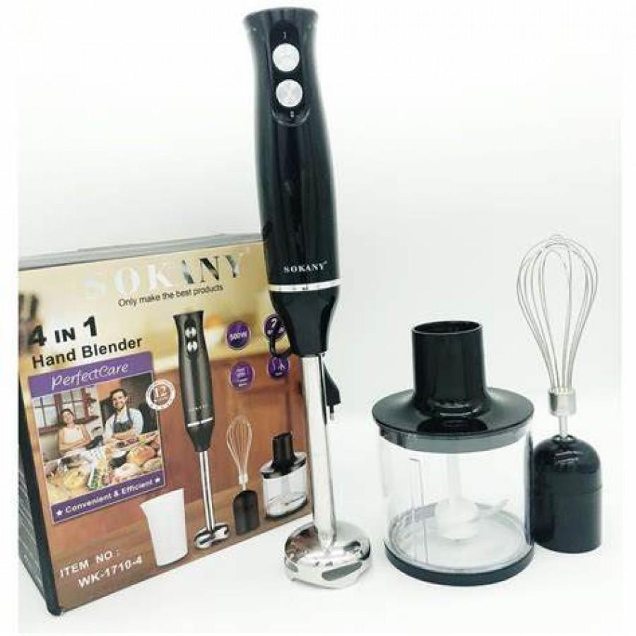 Занурювальний блендер Sokany 4 в 1, 500 Вт, 2 швидкості SK-1710-4