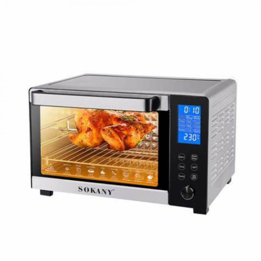 Духовка электрическая 35л Sokany SK-10009 1500 Вт Сірий