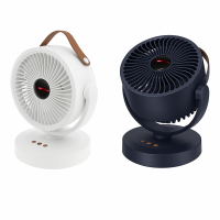 Портативний вентилятор Mini Fan VU-05/FS-25 з LED-підсвічуванням, автоповоротом та адаптером