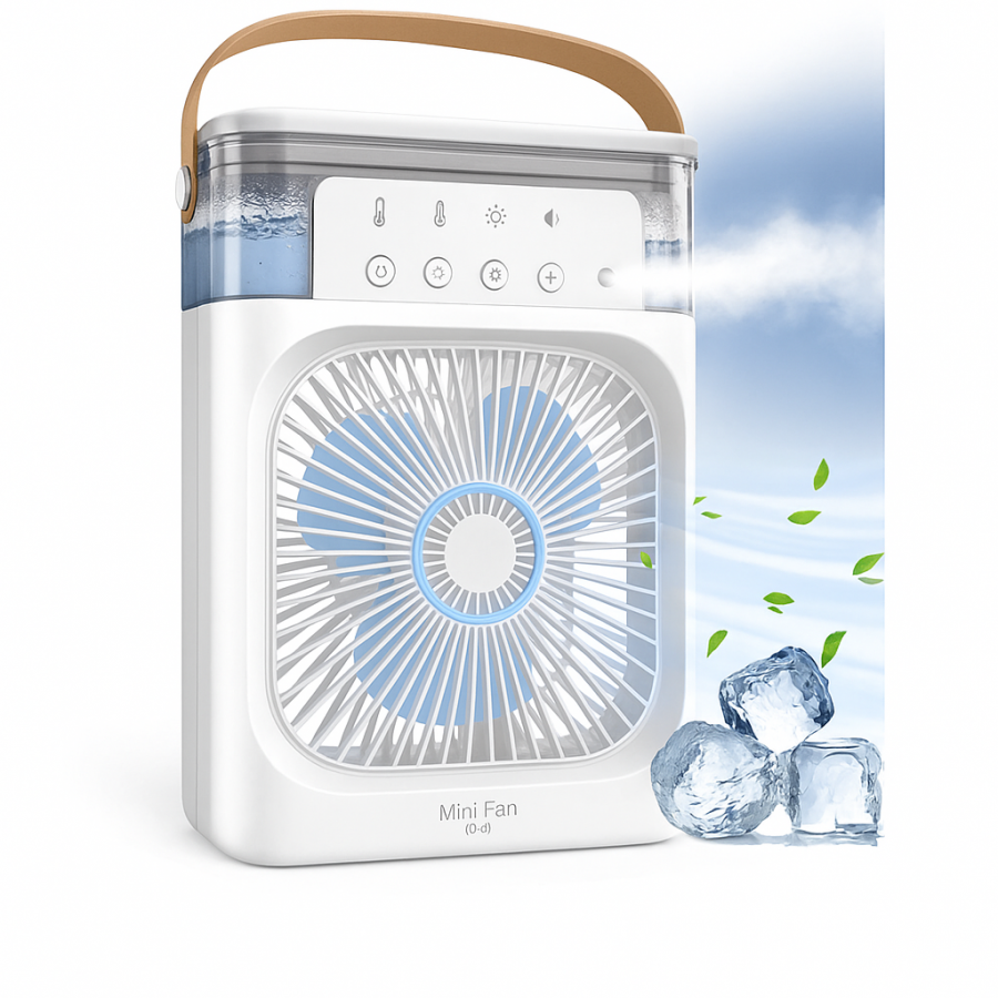 Вентилятор зволожувач повітря Mini Fan VU-01 (LED, Type-C, портативний, охолодження з водою)
