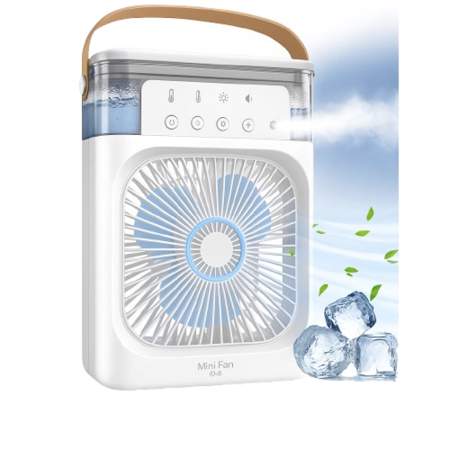 Вентилятор зволожувач повітря Mini Fan VU-01 (LED, Type-C, портативний, охолодження з водою)
