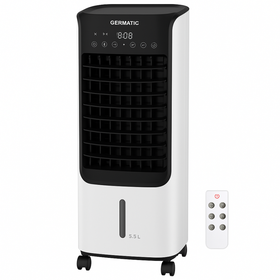 Охолоджувач повітря Germatic DH23-01A (120 Вт, 5.5 л, сенсор, пульт, автообіг, лід, колеса)