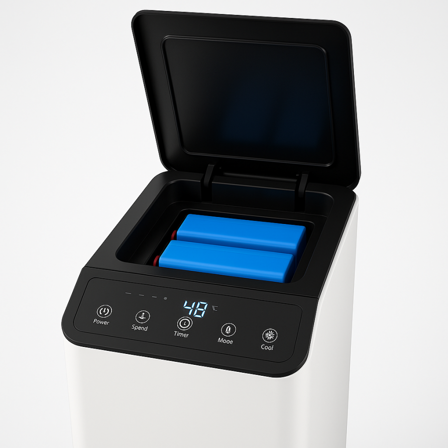Охолоджувач повітря Germatic DY-30A (120 Вт, 5.5 л, сенсор, пульт, автообертання, акумулятори, лід