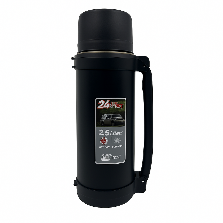 Термос SSB-A250 (2.5 л, металлическая колба, корпус металл+пластик, ручка, сохраняет тепло до 24 ч)