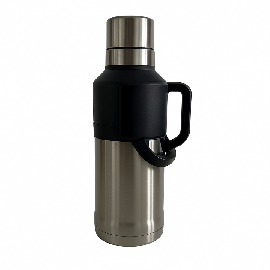 Термос SSB-B330 (3.3 л, металлическая колба, корпус металл+пластик, крышка-чашка, ручка)