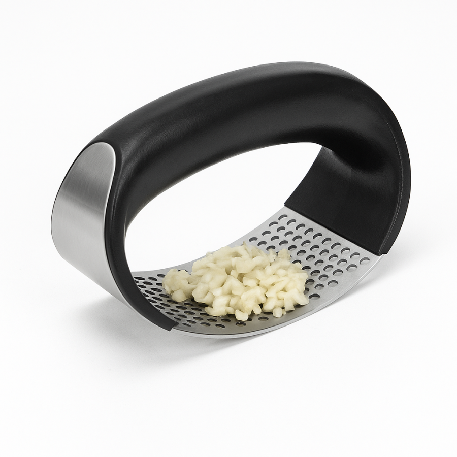 Прес для часнику W39 (ергономічна ручка, нержавіюча сталь, ручне подрібнення)