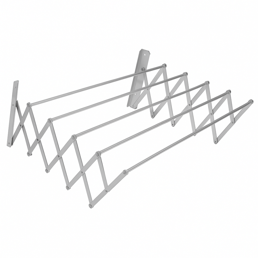 Настенная складная вешалка-сушилка SKLM-4, металлическая, 100×70 см, гармошка для сушки одежды и белья
