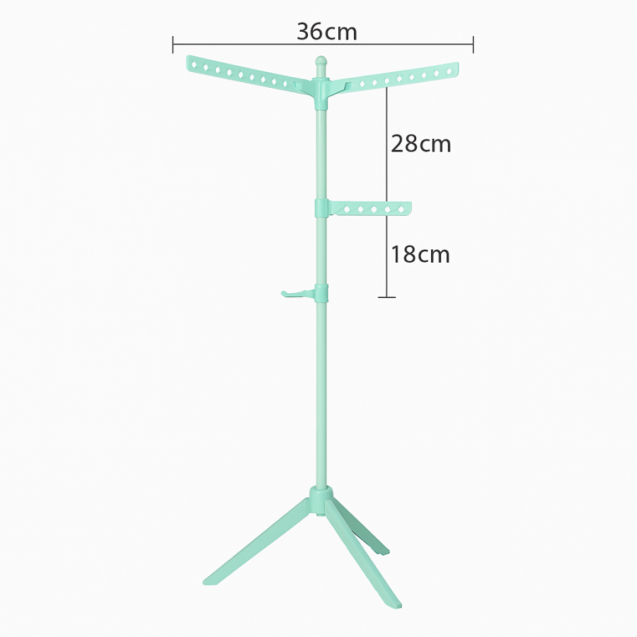 Сушарка для білизни Folding Coat Hanger — двоярусна вішалка 155 см, складана