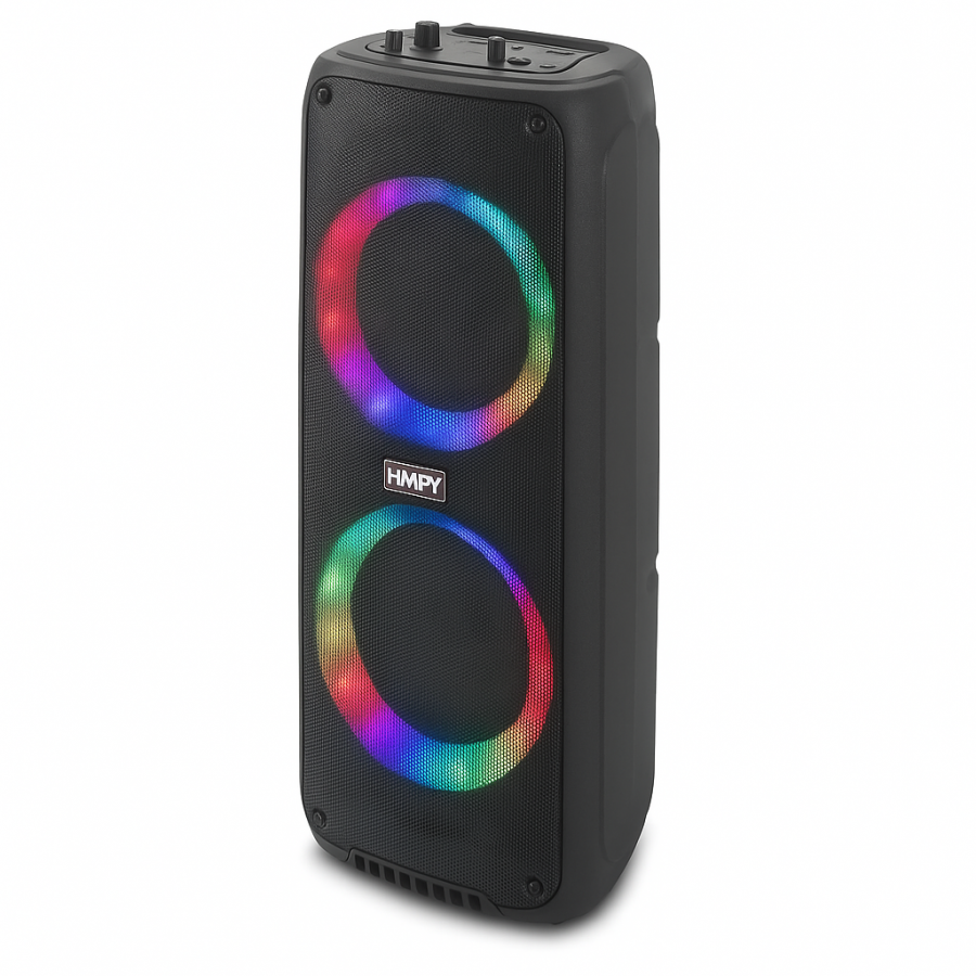 Акустическая система RX-8250B с проводным микрофоном, 2×8", 20 Вт, 3000 мАч, Bluetooth, пульт