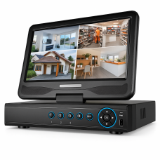 Видеорегистратор с монитором 10" 4CH — система видеонаблюдения для 4 камер