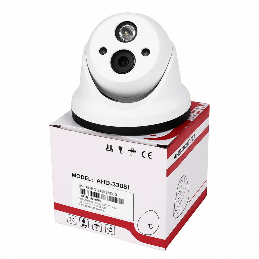 Камера відеоспостереження AHD-8305I 2MP з об'єктивом 3.6 мм – купольна камера з ІЧ-підсвічуванням
