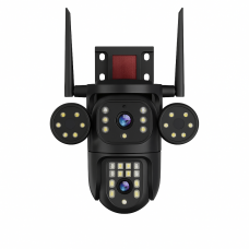 PTZ камера видеонаблюдения 3L-V30-4G/XYS-A48-LD/ZD-12-4G (4 камеры, V380PRO, 4G, мигалка) — уличная поворотная IP-камера