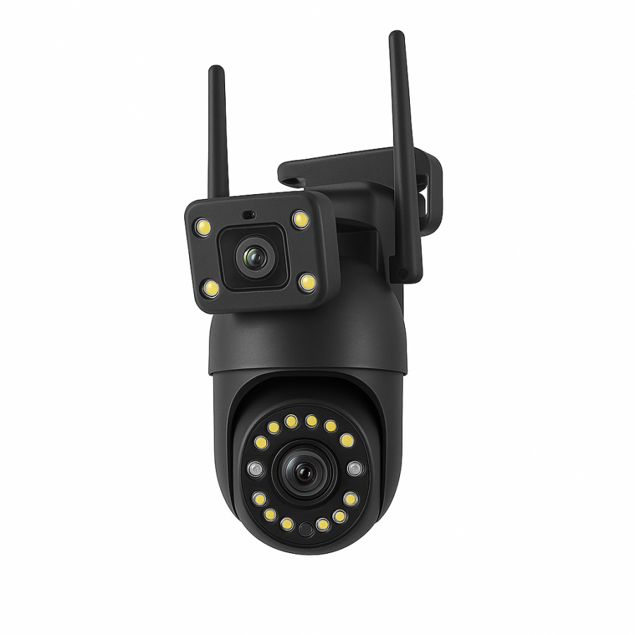 Камера видеонаблюдения PTZ WiFi 4G 2L-V21-4G (двойной объектив, V380PRO, уличная)