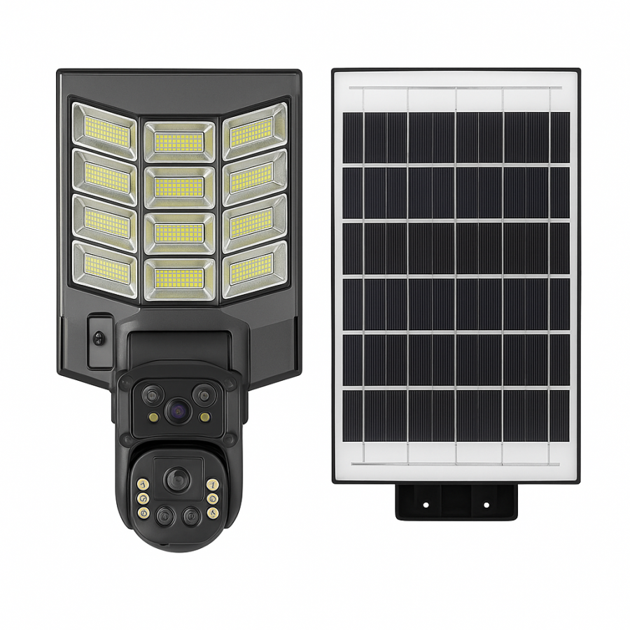 Камера видеонаблюдения PTZ WiFi SPM-XA01/T19-4G (4 камеры, солнечная панель, LED-прожектор)