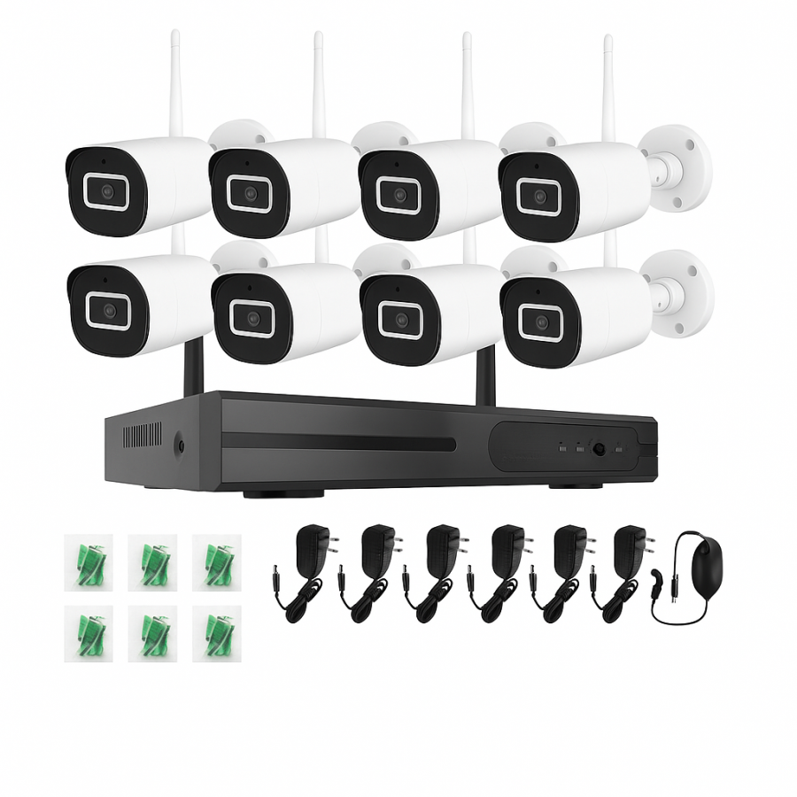 Комплект відеоспостереження WiFi TS-8828C-8CH (8 камер, 8CH, нічне бачення, віддалений доступ)