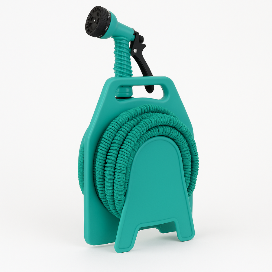 Растягивающийся шланг 10 м с катушкой и распылителем Helen Garden Hose