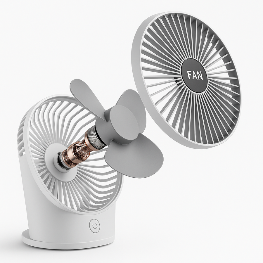 Портативний настільний вентилятор LY-853, 5 Вт, USB, 20×20×10 см