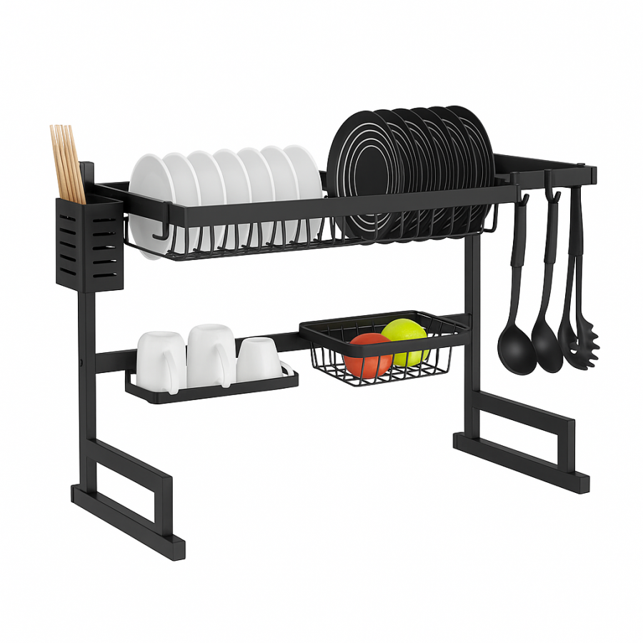 Органайзер для сушки посуды KitchenRack, металлический, над раковиной, 65 см