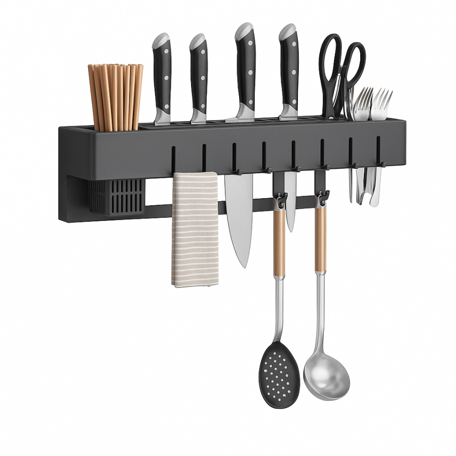 Настінна полиця-органайзер для кухні SKLM-5 (металева, 50 см)