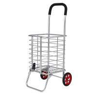 Складная алюминиевая тележка-корзина SH-3022 (35×47×94 см, 2 колеса)