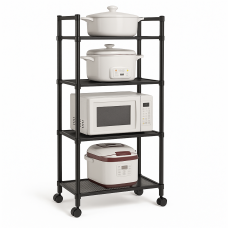 Кухонна етажерка на колесах TVT-03 з 4 ярусами для побутової техніки та зберігання (метал)