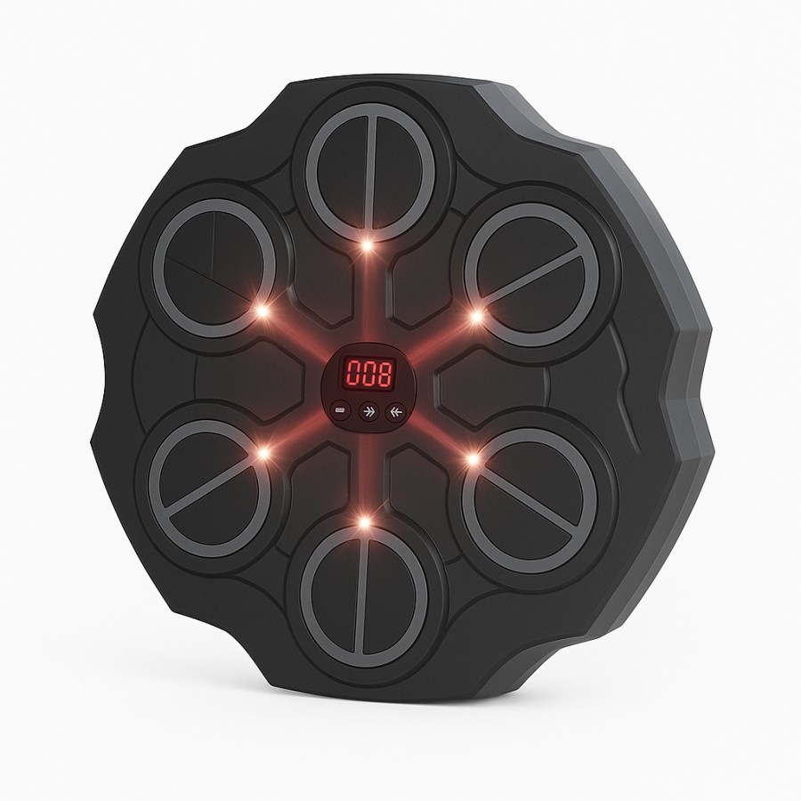 Інтерактивна настінна груша для боксу з підсвічуванням + рукавички (тренажер-мішень)