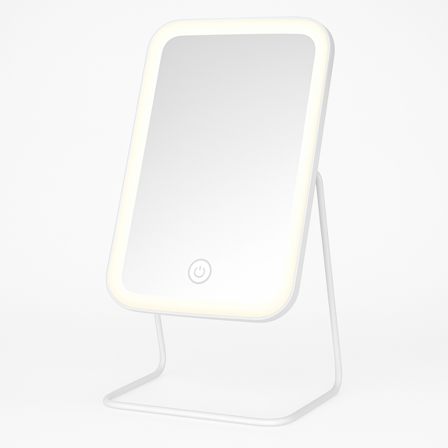 Прямоугольное зеркало для макияжа с LED-подсветкой TVT-11 (сенсорное управление, 3 режима)