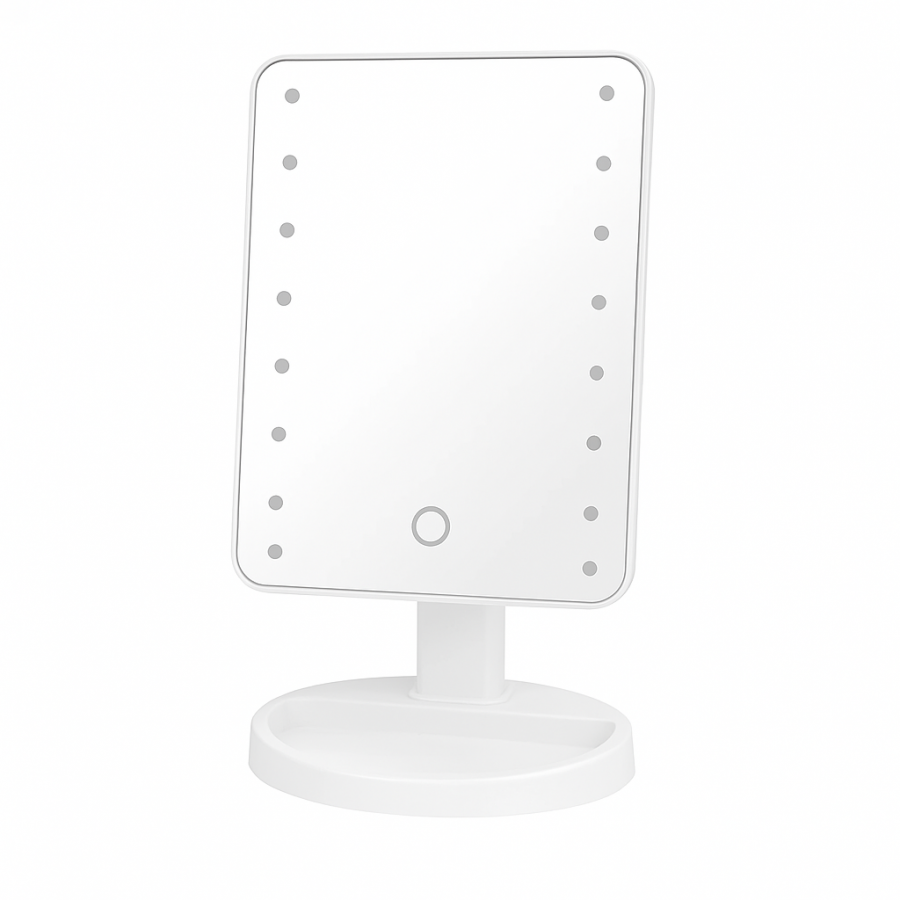 Овальное зеркало с LED-подсветкой 20LED HHO71 (MA-16), сенсорное, 180° поворот
