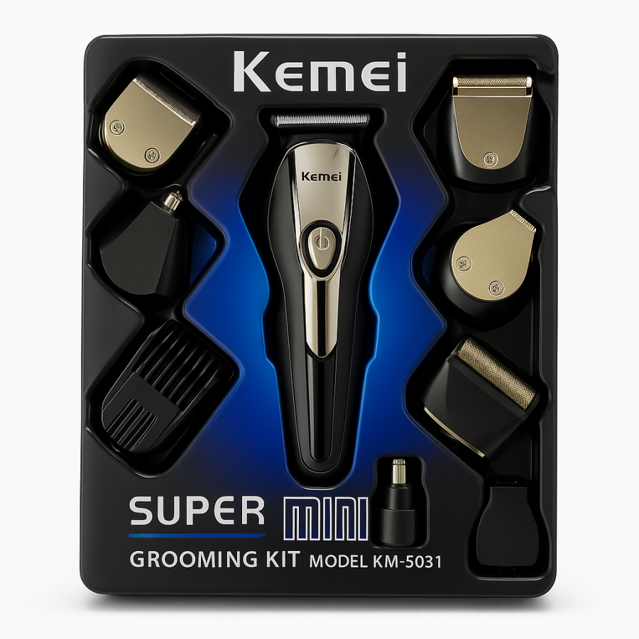 Машинка для стрижки Kemei KM-5031 11 в 1 (триммер, комплект насадок)