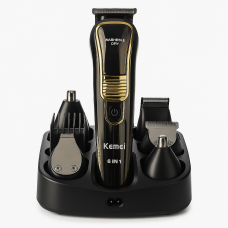 Машинка для стрижки Kemei KM-5900 6 в 1 (вологозахищена, з насадками)