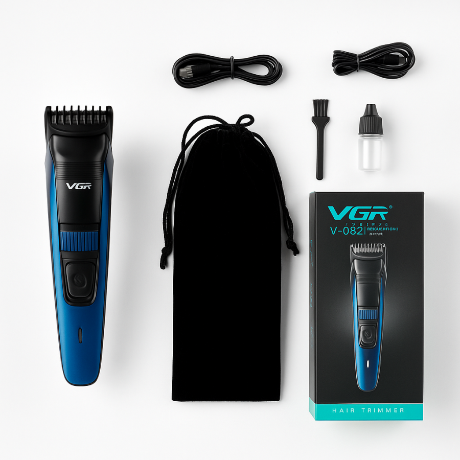 Машинка для стрижки VGR V-052 з насадкою та USB зарядкою (для бороди та волосся)