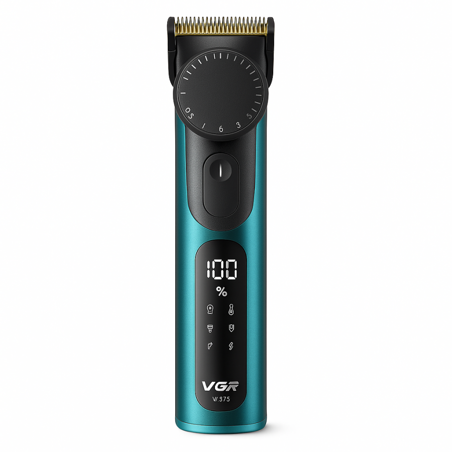 Машинка для стрижки VGR V-973 з регулюванням довжини, LED-дисплеєм та USB-зарядкою - професійний триммер