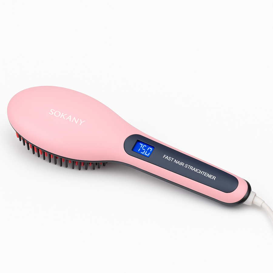 гребінець-випрямляч SOKANY SK-1006 з нагріванням до 750 ° F - електрична щітка для укладання волосся