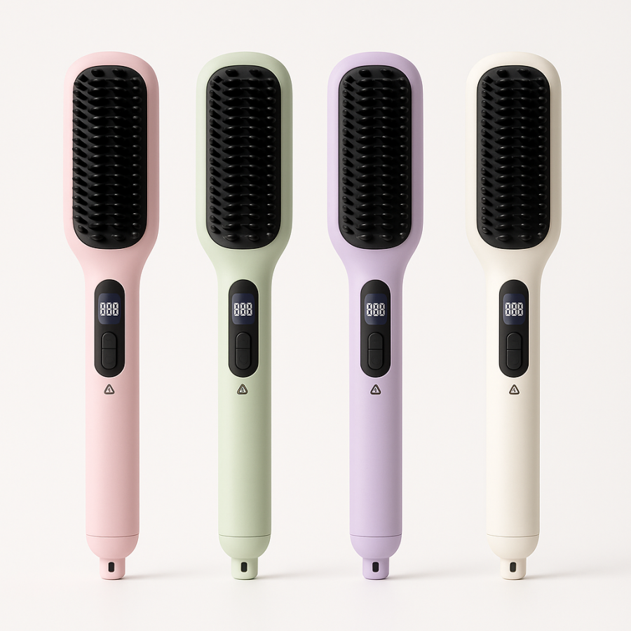 Гребінець-випрямляч для волосся (526) з керамічними зубцями - термощітка для швидкого випрямлення