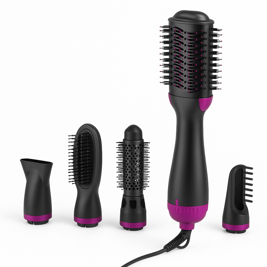 Фен-гребінець 5 в 1 HAIR DRYER HA51 — стайлер, випрямляч, об'єм та завивка