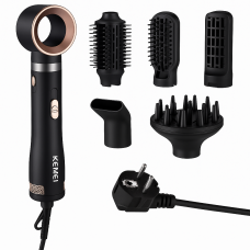 Фен-гребінець 6 в 1 HAIR DRYER HA61 — фен з насадками для укладання, об'єму, сушіння та завивки