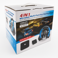 Игровой руль 4 в 1 — беспроводной, для PS2/PS3/PC/XBOX 360, виброотдача, педали, многоплатформенный