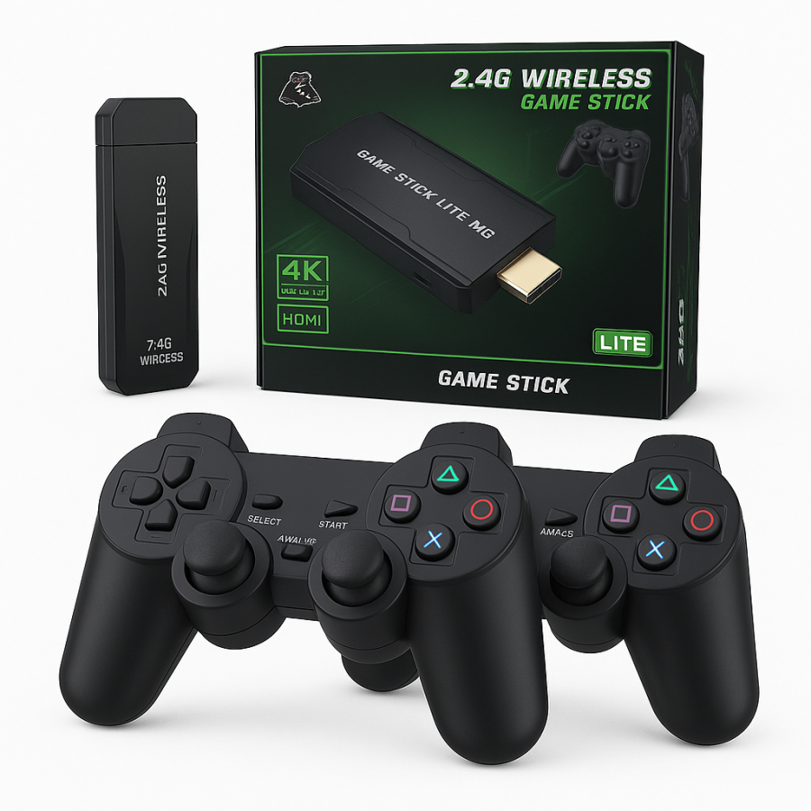 Ігрова приставка Game Stick Lite M8 64GB + 2 бездротові джойстики (4K Ultra HD, HDMI, 2.4G)