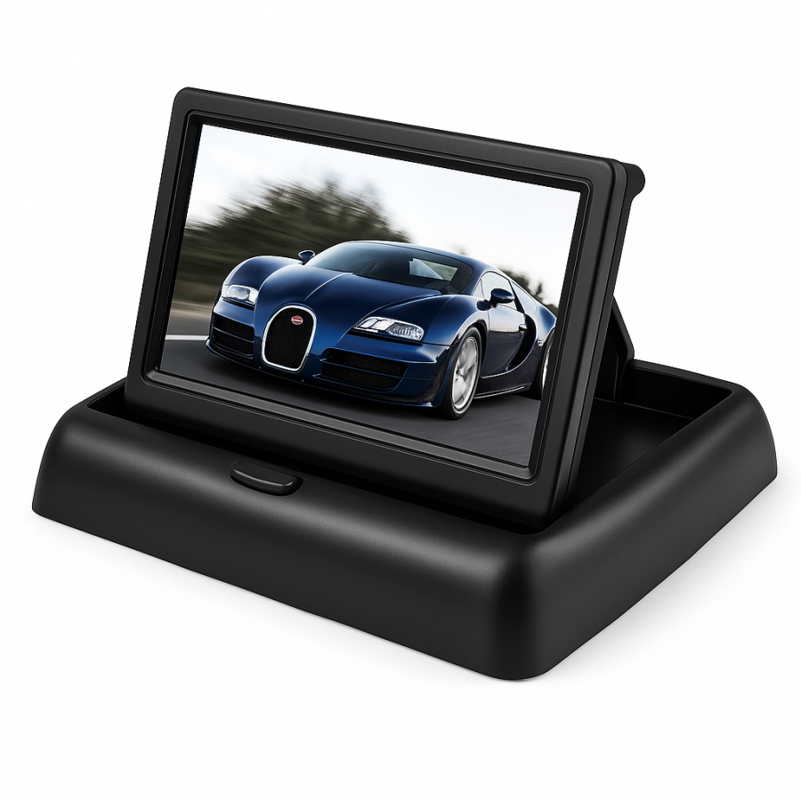 Складаний автомобільний монітор 4.3" HD TFT LCD для камери заднього виду