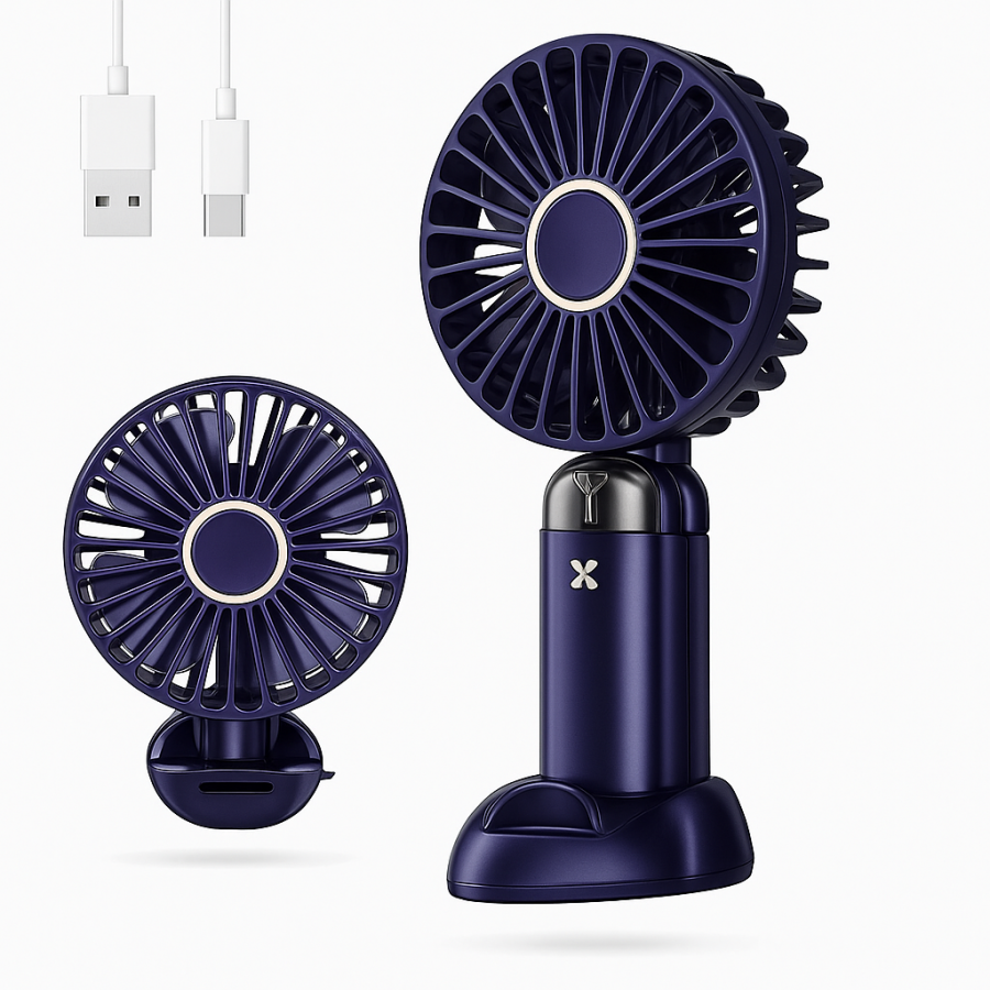 Міні-вентилятор AND XL-880 з підставкою для телефону та дисплеєм, USB