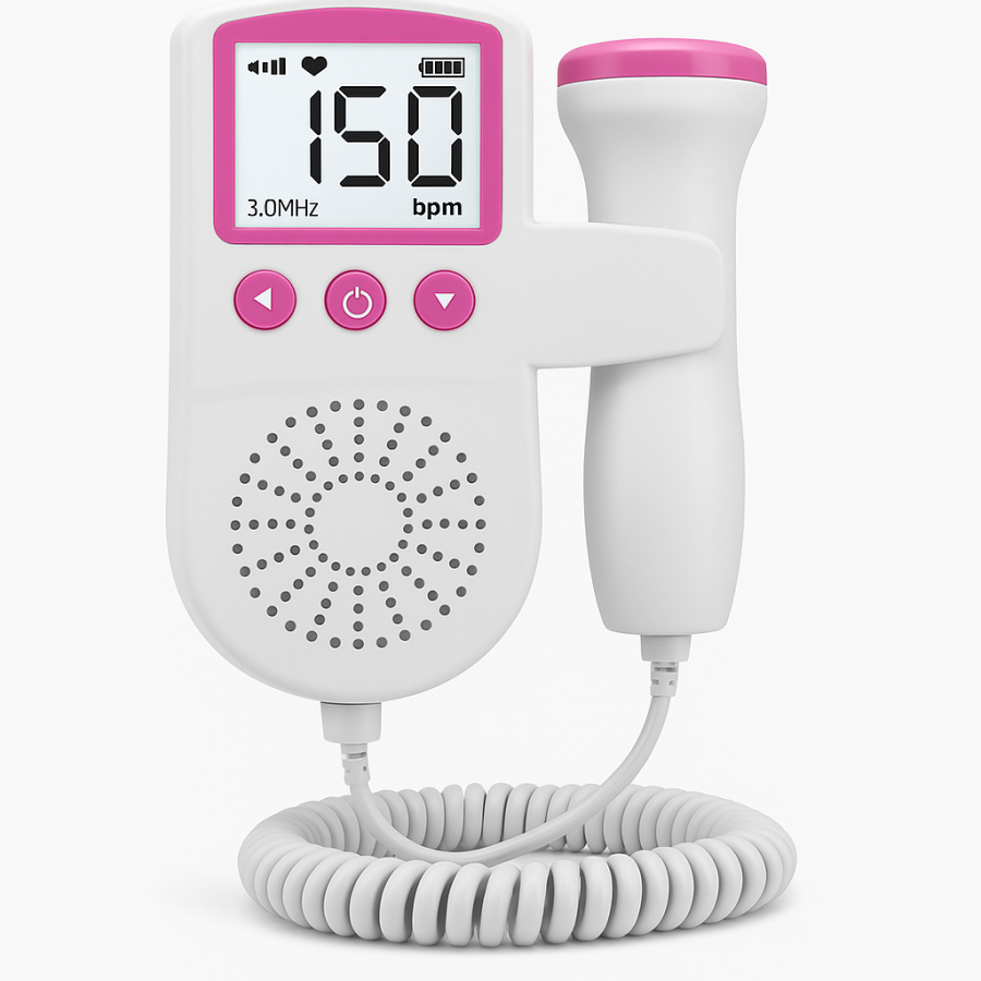 Фетальный допплер XL-1311 (3.0 МГц) для прослушивания сердца плода, розовый