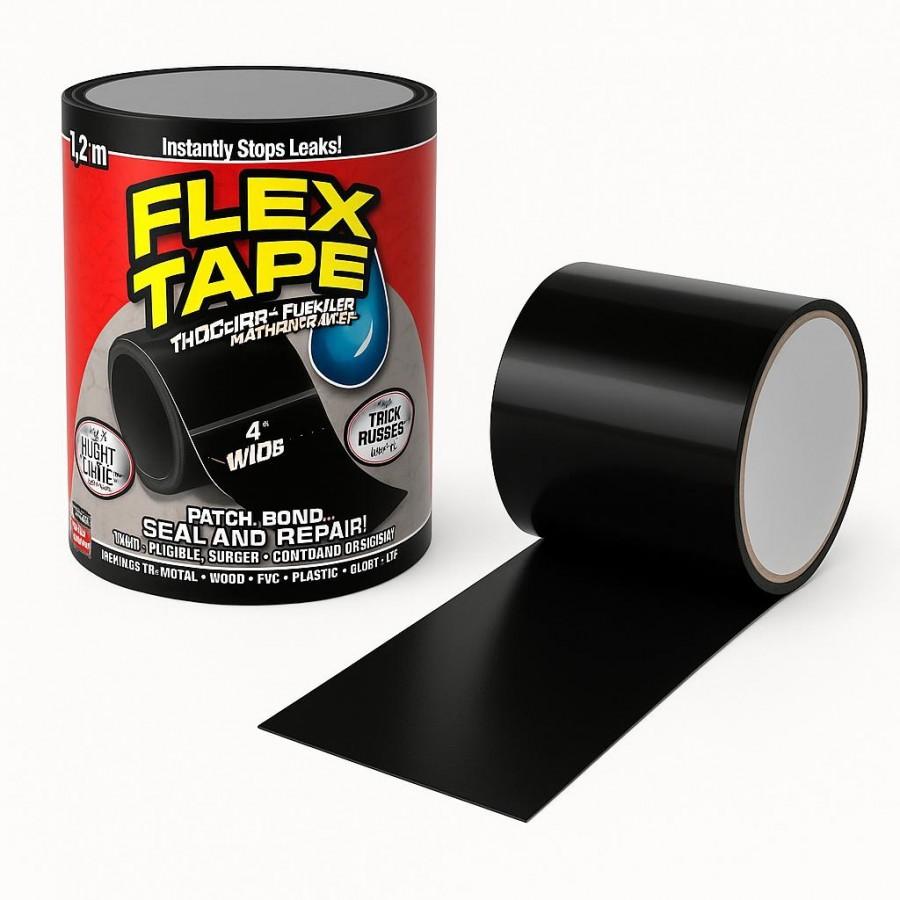 Ремонтная герметизирующая лента Flex Tape XL-891, 1 метр, чёрная водостойкая лента