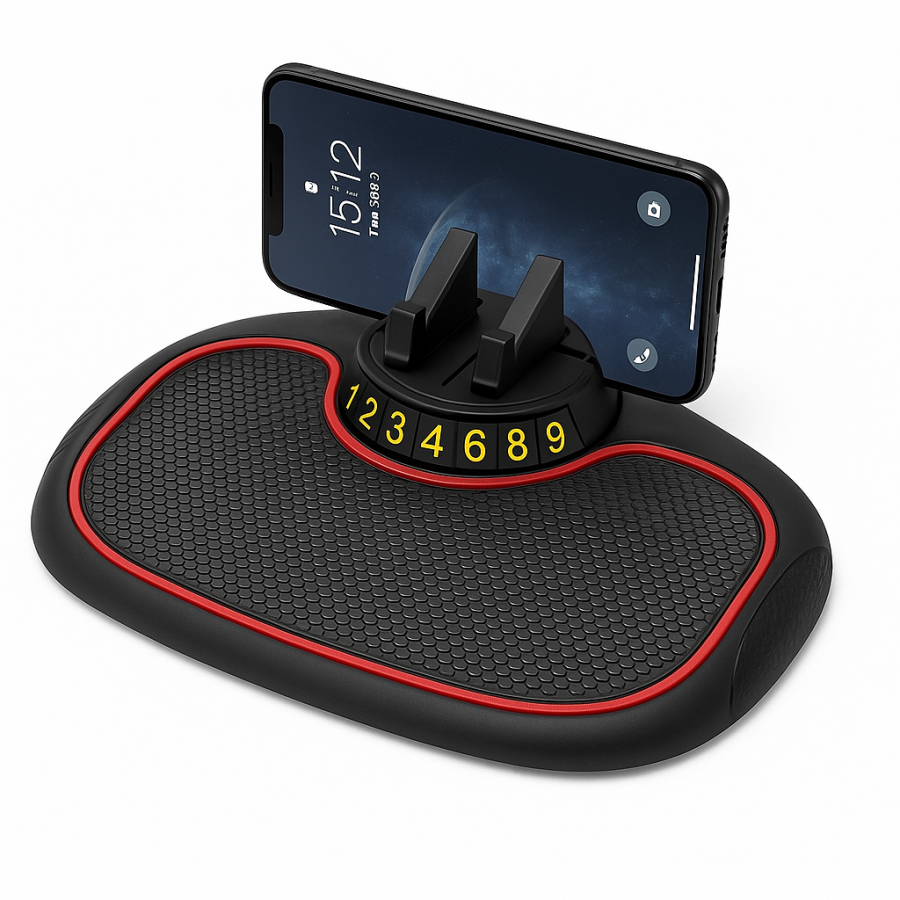 Багатофункціональний килимок 5238 з тримачем для телефону і паркувальною карткою.