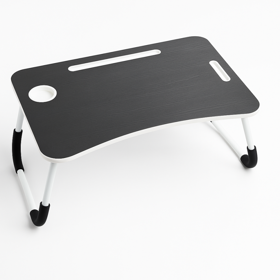 Складаний столик для ноутбука Memos DISK AND536, портативний, з підсклянником та виїмкою для планшета