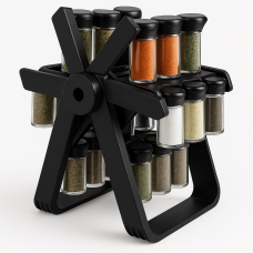 Набір контейнерів для спецій 18 банок на стійці, що обертається Seasoning Pot 1050