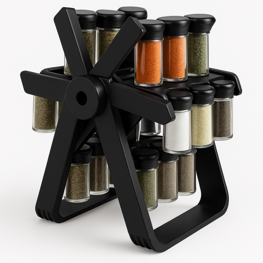 Набір контейнерів для спецій 18 банок на стійці, що обертається Seasoning Pot 1050