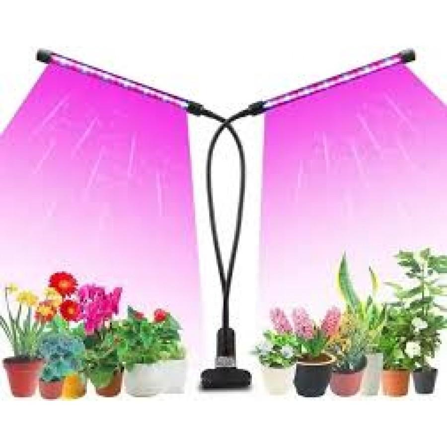 Фітолампа для рослин 2 лампи на прищіпці LED LAMP MA MARK AND 2 IN1 - повний спектр для розсади та квітів
