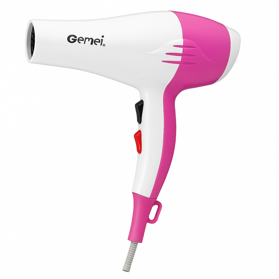 Фен для волосся Gemei GM-1702 - компактний фен з 2 режимами потужності